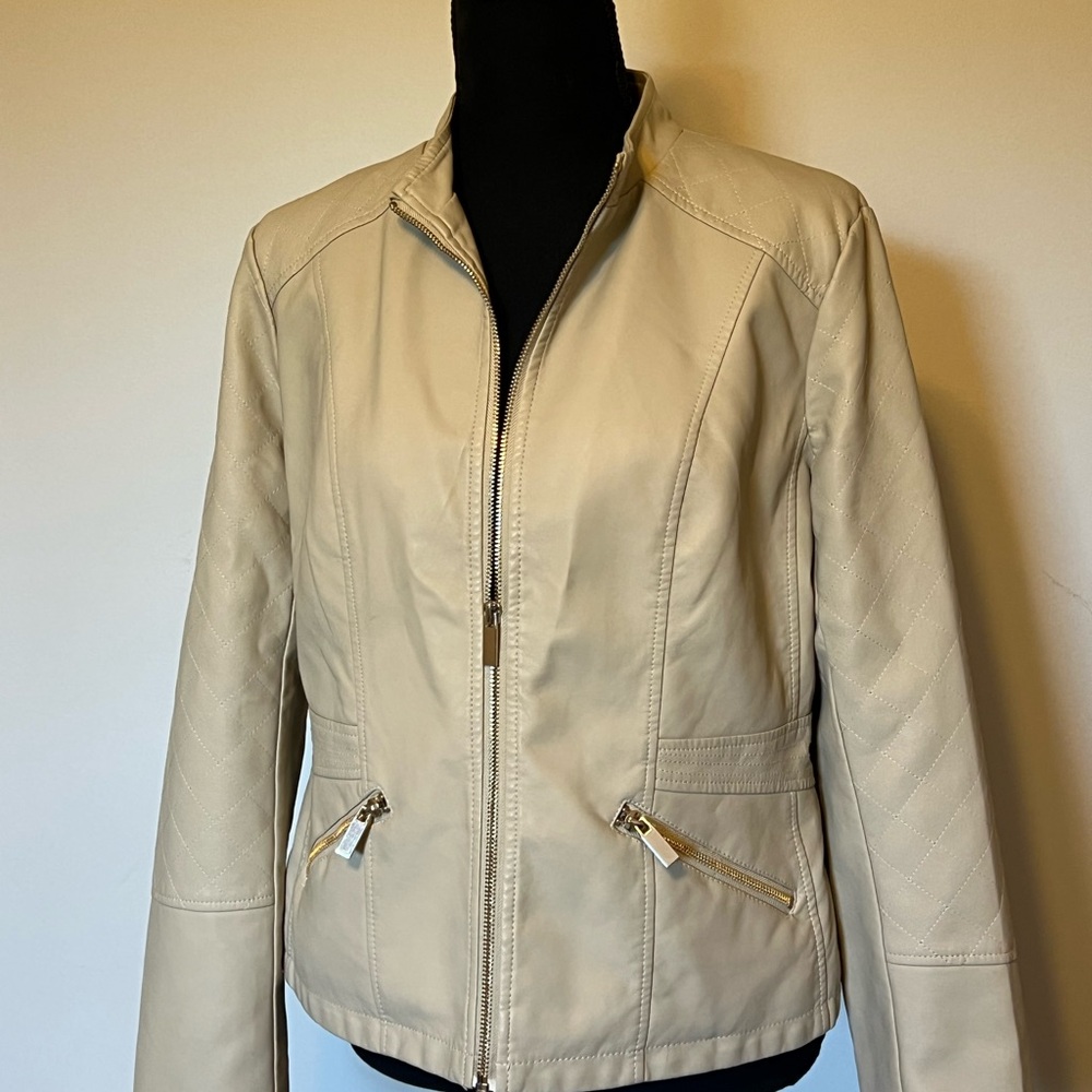 New York & Co. Faux Leather Moto Jacket